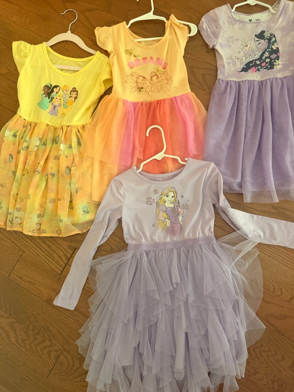 Target Girls' Yellow and Lavender Princess Tulle Dresses - 4 Pack